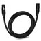 LyxPro Quad Series XLR Cable, Male to Female 4-Conductor Balanced Microphone Cable, Black